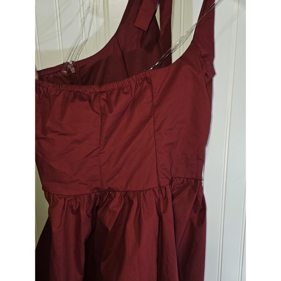 Wild Fable Holter Mini Dress Burgundy Size Small - Picture 4 of 6